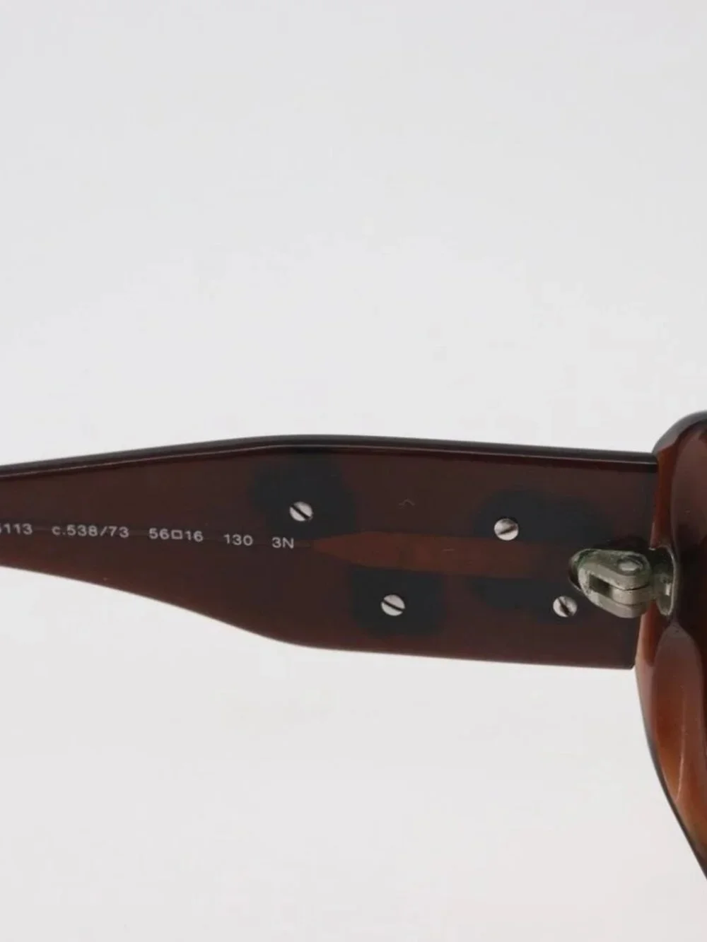 CHANEL Sunglasses plastic Brown CC Auth BA13212